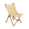 Bamboo Folding Camping Chair with 2-Level Adjustable Backrest