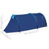 Camping Tent 4 Persons Navy Blue/Light Blue