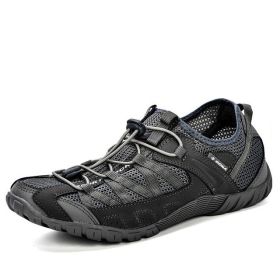 Lightweight Comfortable Men's Casual Shoes With Breathable Mesh Surface (Option: Dark Grey-41)