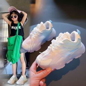 Boys And Girls Breathable Mesh Glow-in-the-dark Shoes (Option: Pink-37)