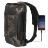 Men's Sling Backpack Waterproof Anti-theft Shoulder Crossbody Chest Bag Messenger Sling Bag Daypack with USB Charging Port