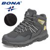 BONA 2022 New Designers Action Leather Plush Hiking Boots High Top Walking Shoes Men Work Mountain Sport Ankle Boots Mansculino