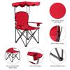 Portable Folding Beach Canopy Chair with Cup Holders